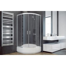 Кабіна півкругла MODERN 90x90x165 універсальна: скло grigio, профіль хромований
