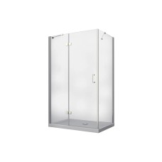 Кабіна прямокутна VIVA 1200x80x195 ліва: скло прозоре, профіль хромований