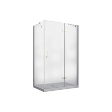 Кабіна прямокутна VIVA 1200x80x195 права: скло прозоре, профіль хромований