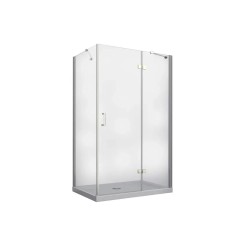 Кабіна прямокутна VIVA 1200x80x195 права: скло прозоре, профіль хромований