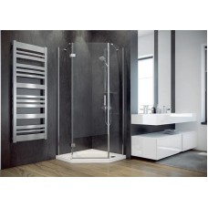 Кабіна п’ятикутна VIVA 90x90x195 права, скло прозоре, профіль хромований