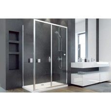 Панель бокова Duo slide 80x195 профіль хромований блискучий, скло прозоре