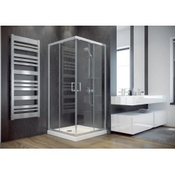 Кабіна квадратна MODERN 80x80x185: скло grigio, профіль хромований