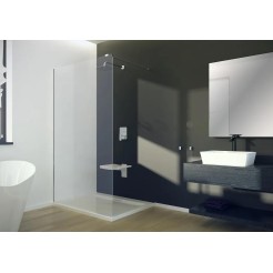 Кабіна walk in AVEO 90x195 скло прозоре, тримачі хромовані 120 см Кабіна walk in AVEO 90x195 скло прозоре, тримачі хромовані 120 см