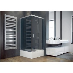 Кабіна квадратна MODERN 80x80x165: скло прозоре, профіль хромований