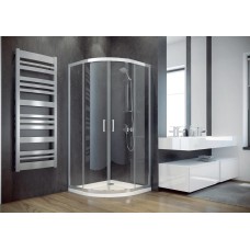 Кабіна півкругла MODERN 80x80x185 універсальна: скло grigio, профіль хромований