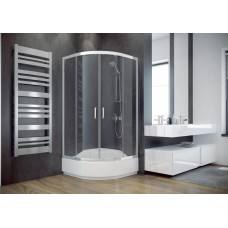 Кабіна півкругла MODERN 80x80x165 універсальна: скло grigio, профіль хромований