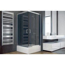 Кабіна квадратна MODERN 90x90x165 універсальна: скло grigio, профіль хромований