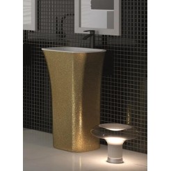 Умивальник вільностоячий ASSOS GLAM, колір золотий 41х52 ретро Умивальник вільностоячий ASSOS GLAM, колір золотий 41х52 ретро