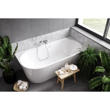 Ванна акрилова ZOYA ретро 150х75 права з сифоном клік-клак хром