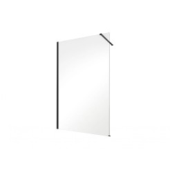 Кабіна walk in ECO-N BLACK 100x195 скло прозоре, профіль чорний мат