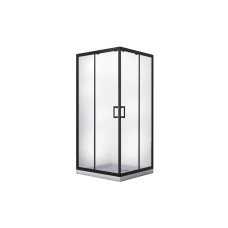 Кабіна квадратна MODERN 90x90x190 скло прозоре, проф. чорний мат