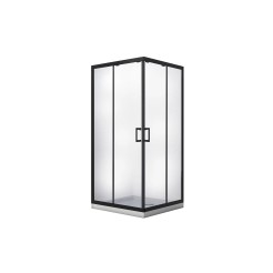 Кабіна квадратна MODERN 90x90x190 скло прозоре, проф. чорний мат Кабіна квадратна MODERN 90x90x190 скло прозоре, проф. чорний мат