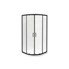 Кабіна півкругла MODERN 90x90x190 скло прозоре, профіль чорний мат