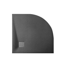 Піддон півкруглий VEXO 90х90 чорний + сифон