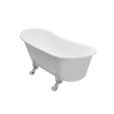 Ванна акрилова OLAYA ретро 160х68 з ногами хром без сифона