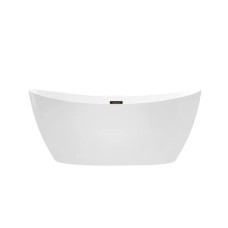 Ванна акрилова AYLA ретро 170х80 з сифоном клік-клак чорний