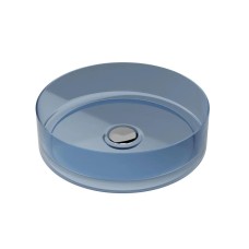 Умивальник на стільницю ENYA Blue Wave 36х36 клік-клак хром