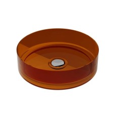 Умивальник на стільницю ENYA Earth Rust 36х36 клік-клак хром