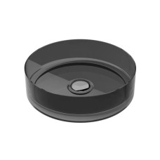 Умивальник на стільницю ENYA Carbon Grey 36х36 клік-клак хром