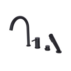 Змішувач до ванни на 4 отвори ILLUSION, чорний мат