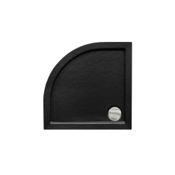 Піддон півкруглий ARON SlimLine Stone Effect 90x90 чорний мат Піддон півкруглий ARON SlimLine Stone Effect 90x90 чорний мат