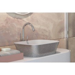 Умивальник на стільницю ASSOS GLAM 40x50x15 графіт Умивальник на стільницю ASSOS GLAM 40x50x15 графіт