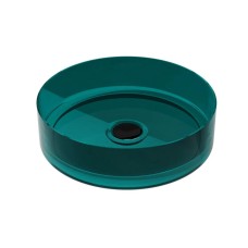 Умивальник на стільницю ENYA Ocean Breeze 36х36 клік-клак чорний мат