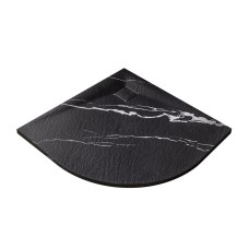 Піддон півкруглий VEXO 90х90 чорний мармур + сифон