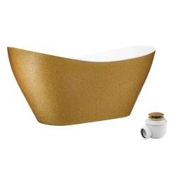 Ванна VIYA GLAM золотий ретро 160х70 з сифоном клік-клак золотий Ванна VIYA GLAM золотий ретро 160х70 з сифоном клік-клак золотий
