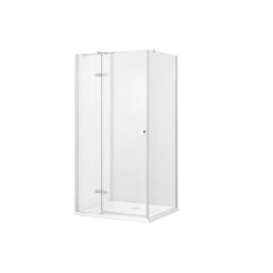 Кабіна квадратна PIXA 90x90x195 ліва, скло прозоре, профіль хром