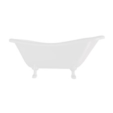 Ванна акрилова OTYLIA ретро 160х77 з 2 отворами (злив і перелив), з ногами білими, без сифона