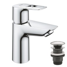 Grohe BauLoop New Одноважільний змішувач для раковини S-Size + нажимний донний клапан (23878001)