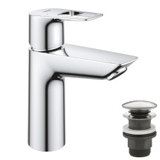 Grohe BauLoop New Одноважільний змішувач для раковини M-Size + нажимний донний клапан (23886001)