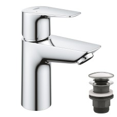 Grohe BauEdge New Одноважільний змішувач для раковини S-Size + нажимний донний клапан (23895001)