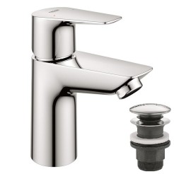 Grohe BauEdge New Одноважільний змішувач для раковини S-Size LowFlow + нажимний донний клапан (23896001) Grohe BauEdge New Одноважільний змішувач для раковини S-Size LowFlow + нажимний донний клапан (23896001)
