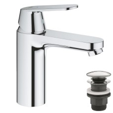 Grohe Eurosmart Cosmopolitan Одноважільний змішувач для раковини M-Size нажимний донний клапан (23928000)