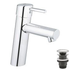Grohe Concetto Одноважільний змішувач для раковини M-Size + нажимний донний клапан (23932001)