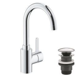 Grohe Eurosmart Cosmopolitan Одноважільний змішувач для раковини L-Size нажимний донний клапан (23933001) Grohe Eurosmart Cosmopolitan Одноважільний змішувач для раковини L-Size нажимний донний клапан (23933001)