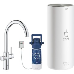 Grohe Стартовий комплект Grohe Red DUO з бойлером розміру L і змішувачем, вилив С, хром (30079001)
