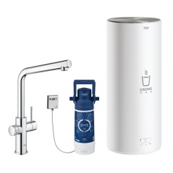 Grohe Стартовий комплект Grohe Red DUO з бойлером розміру L і змішувачем, вилив L, хром (30325001) Grohe Стартовий комплект Grohe Red DUO з бойлером розміру L і змішувачем, вилив L, хром (30325001)