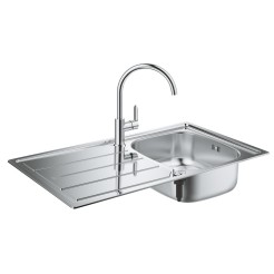 Grohe Комплект Мийка для кухні 860 x 500 мм + BauEdge Одноважільний змішувач (31562SD0)