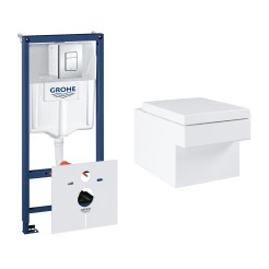 Grohe Комплект Cube Ceramic, інсталяційна система з підвісним унітазом з клавішею Skate (39244CB0)