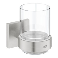 Grohe QuickFix Start Cube Стакан скляний з тримачем (41097DC0) Grohe QuickFix Start Cube Стакан скляний з тримачем (41097DC0)