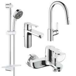 Grohe Набiр змiшувачiв QuickFix Get 4 в 1, для ванни та кухні (LI202702MK) Grohe Набiр змiшувачiв QuickFix Get 4 в 1, для ванни та кухні (LI202702MK)