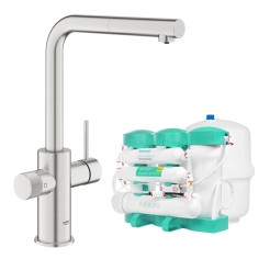 Кухонний змішувач Grohe Blue Pure Minta з фільтром зворотного осмосу Ecosoft P’URE AQUACALCIUM Mint MO67530601DC
