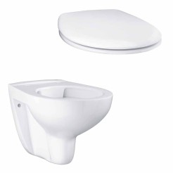 Grohe Підвісний безободковий унітаз GROHE Bau Ceramic з сидінням з мікроліфтом (NW0005) Grohe Підвісний безободковий унітаз GROHE Bau Ceramic з сидінням з мікроліфтом (NW0005)