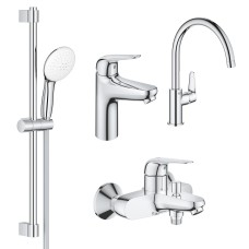 Grohe Набiр змiшувачiв Euroeco New 4 в 1 для ванни та кухні (UA123242MK)