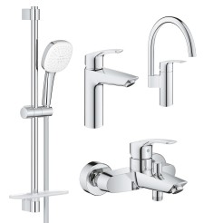 Grohe Набiр змiшувачiв Eurosmart 4 в 1 для ванни та кухні (UA123248M3) Grohe Набiр змiшувачiв Eurosmart 4 в 1 для ванни та кухні (UA123248M3)