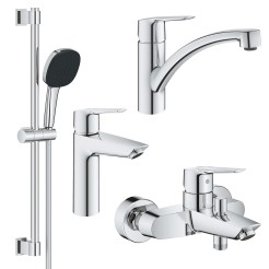 Grohe Набiр змiшувачiв QuickFix Start 4 в 1 для ванни та кухні (UA202301KE) Grohe Набiр змiшувачiв QuickFix Start 4 в 1 для ванни та кухні (UA202301KE)